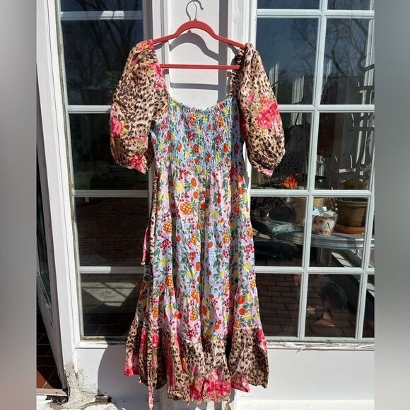 Anthropologie Place Nationale Floral Linen Midi Dress NWT - Picture 5 of 14